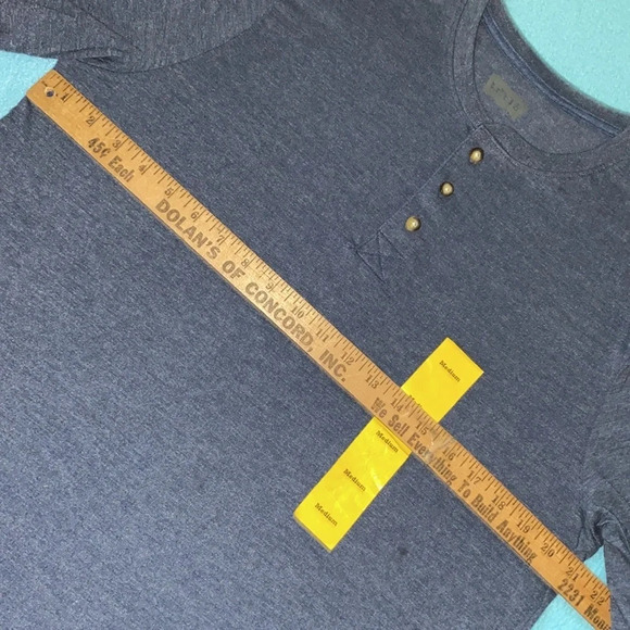 LEVI’S LEVI STRAUSS & CO henley style long sleeve crewneck dark blue NEW SZ M - Picture 7 of 10